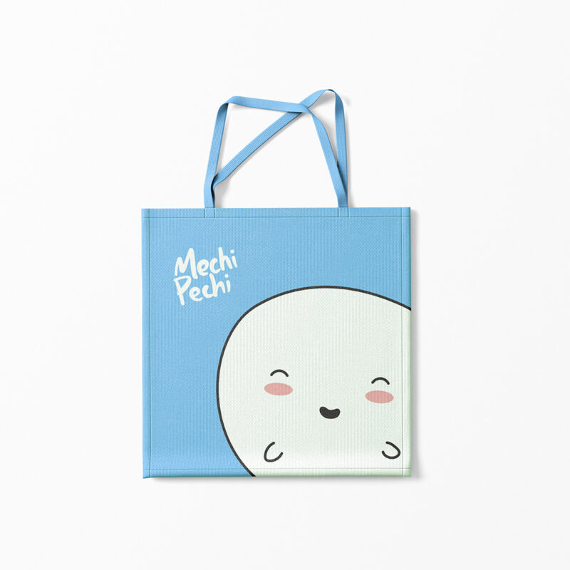 Foto de tote bag estampada para la tienda en línea de la marca Mechi Pechi